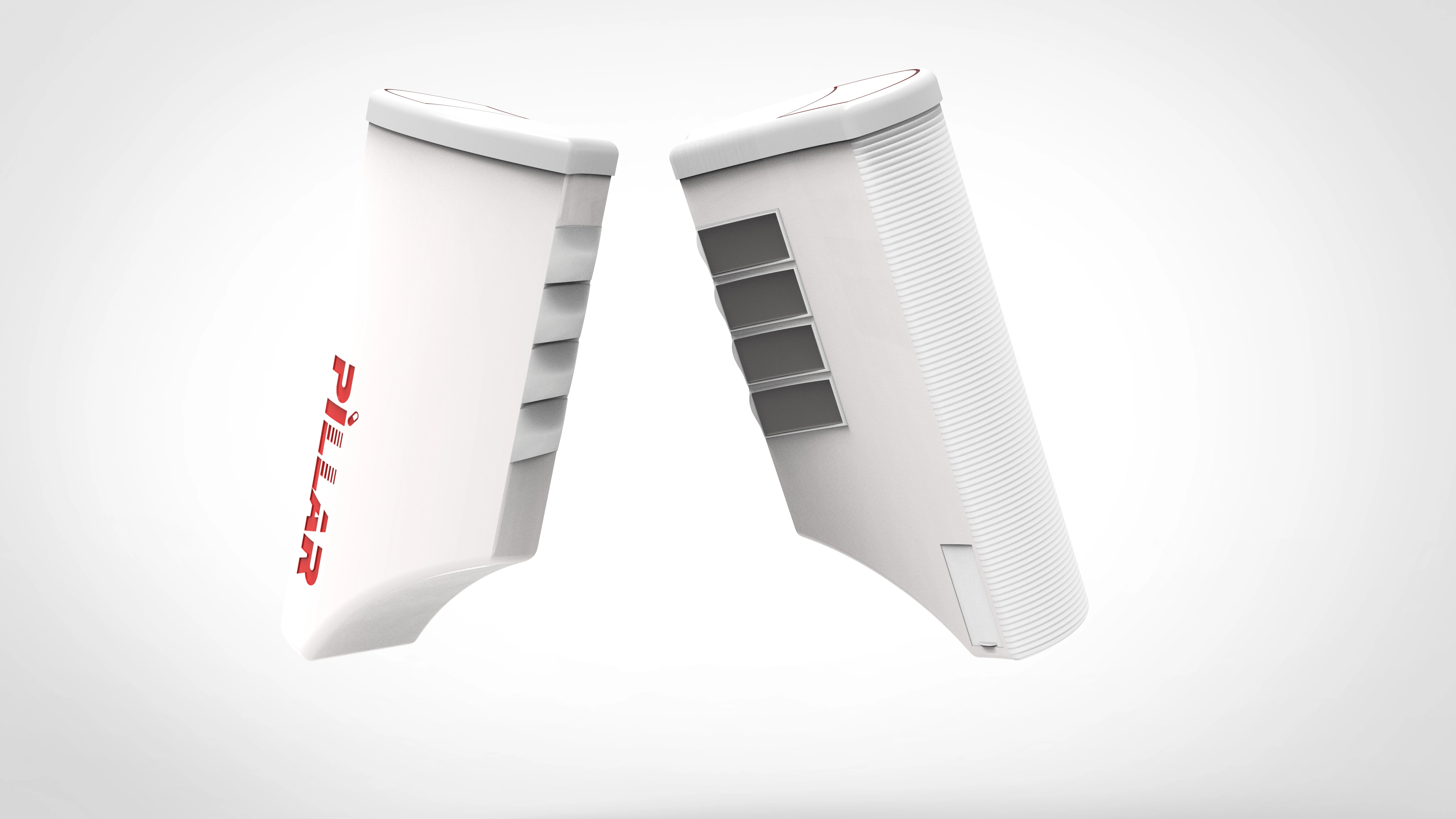 Two rendered views of the Pillar automatic pill dispenser concept